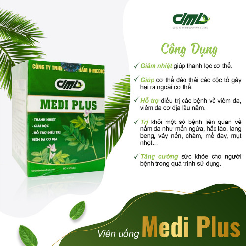 Công dụng thuốc uống nấm da Medi Plus D-Medic